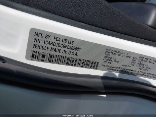 2023 DODGE DURANGO 1C4RDJDG6PC602600 Photo 8