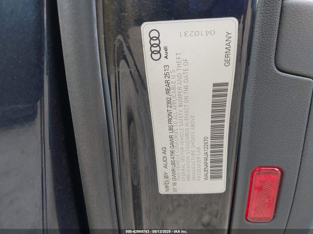 2018 AUDI A4 WAUENAF46JA122670 Photo 8