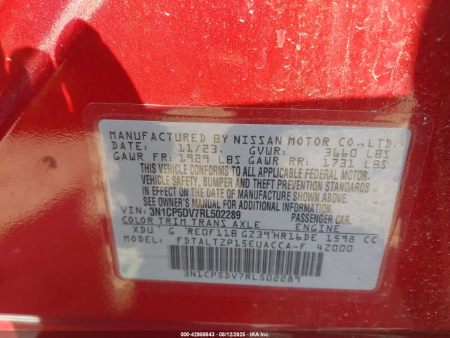 Nissan 2024 2024 3N1CP5DV7RL502289 Image 9