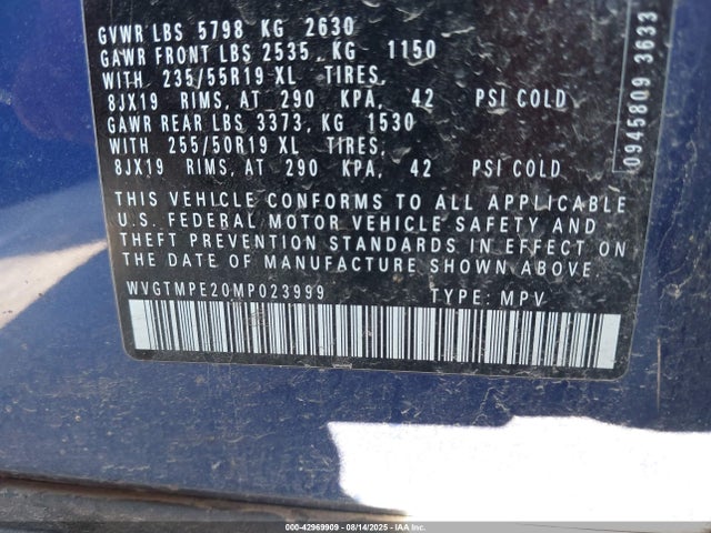 WVGTMPE20MP023999 Volkswagen ID.4
