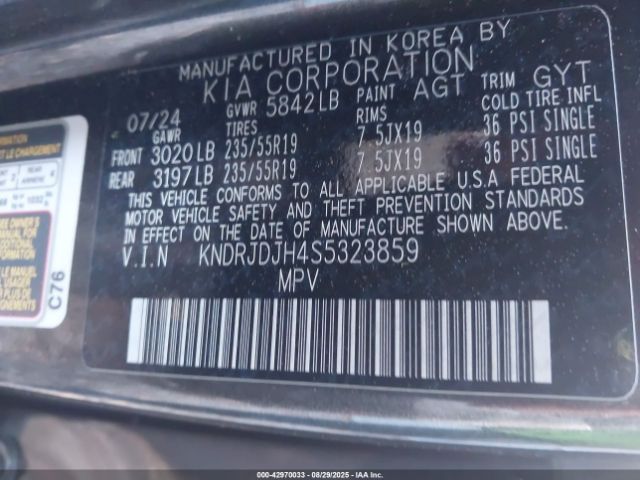 2025 KIA SORENTO PLUG-IN HYBRID KNDRJDJH4S5323859 Photo 8