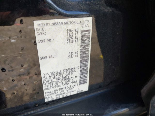2021 NISSAN ALTIMA 1N4BL4DV3MN353263 Photo 8