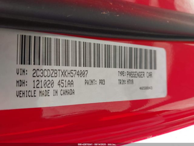 2019 DODGE CHALLENGER 2C3CDZBTXKH574007 Photo 8