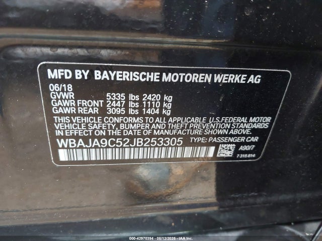 WBAJA9C52JB253305 BMW 530e