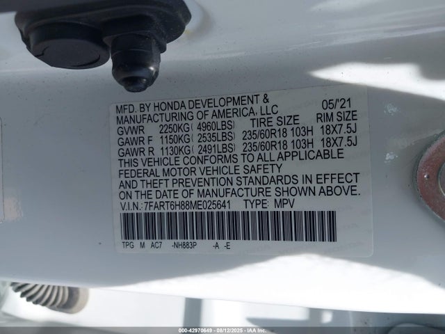 Honda lfb2 2021 7FART6H88ME025641 Image 9