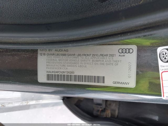 2016 AUDI S6 WAUH2AFCXGN126283 Photo 8