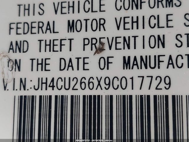 2009 ACURA TSX JH4CU266X9C017729 Photo 8