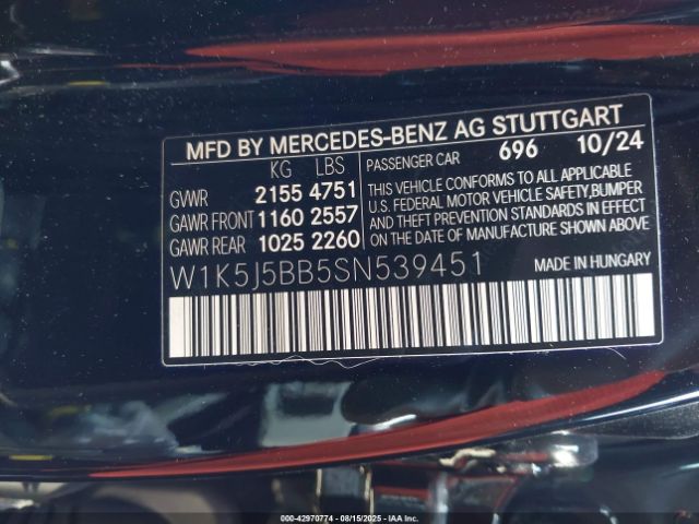 2025 MERCEDES-BENZ AMG CLA 35 W1K5J5BB5SN539451 Photo 8