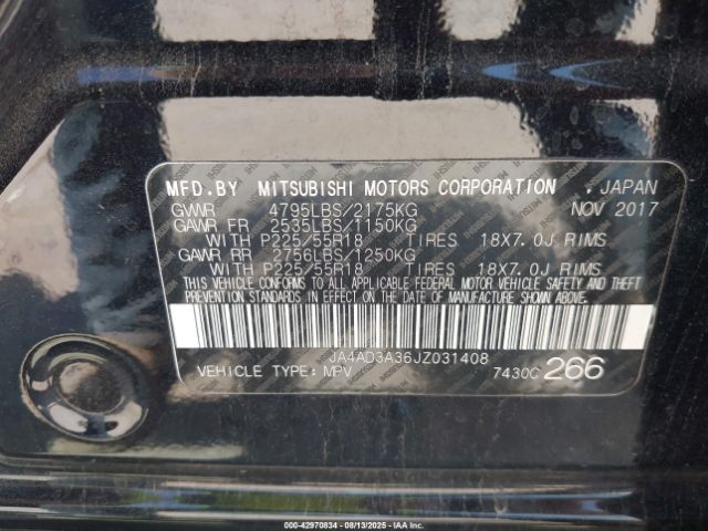 2018 MITSUBISHI OUTLANDER JA4AD3A36JZ031408 Photo 8