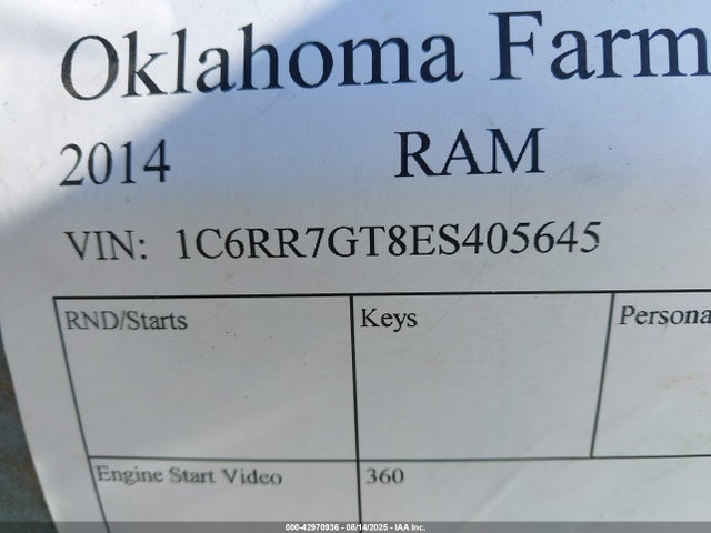 1C6RR7GT8ES405645 RAM 2014