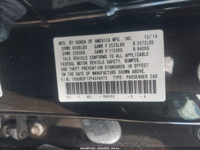 2015 ACURA TLX 19UUB2F72FA008472 Photo 8