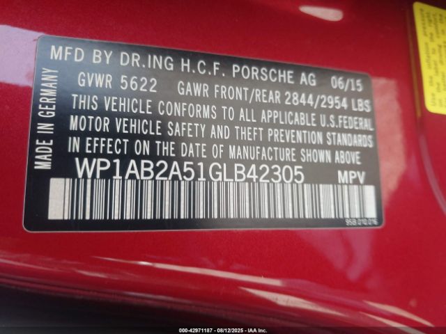 2016 PORSCHE MACAN WP1AB2A51GLB42305 Photo 8
