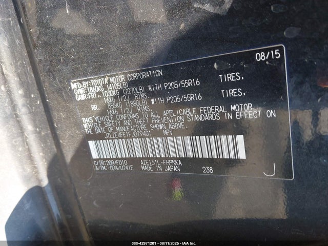 Scion 2az-fe 2015 JTLZE4FE1FJ079401 Image 9