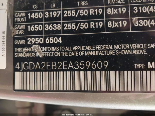 2014 MERCEDES-BENZ ML 350 BLUETEC 4JGDA2EB2EA359609 Photo 8