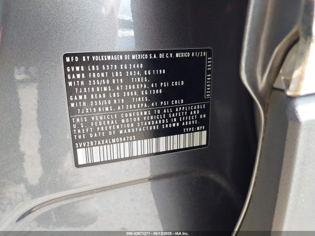 Volkswagen Tiguan 2020 3VV2B7AX4LM094703 Image 9