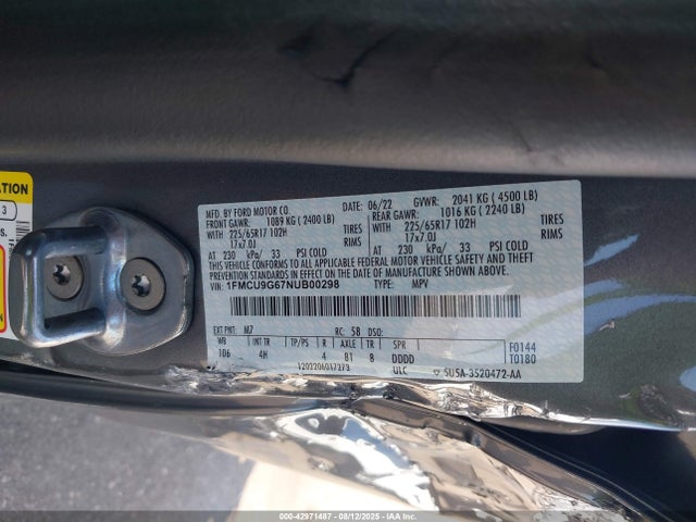 Ford dragon di tc 2022 1FMCU9G67NUB00298 Image 9