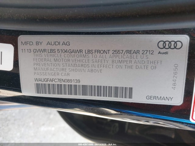 Audi 2.0t 2014 WAUGFAFC7EN089139 Image 9
