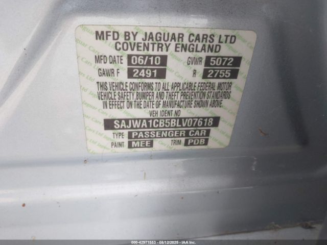 2011 JAGUAR XJ SAJWA1CB5BLV07618 Photo 8