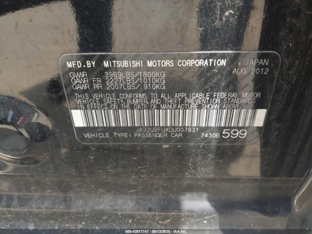 2013 MITSUBISHI LANCER JA32U2FUXDU007831 Photo 8