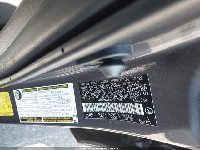 JTHX6JBH6P2145823 Lexus m20a-fxs, 3nm
