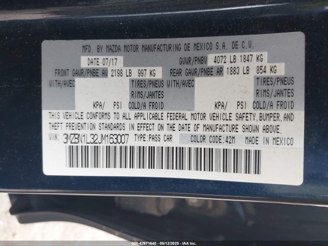 3MZBN1L32JM163007 Mazda py