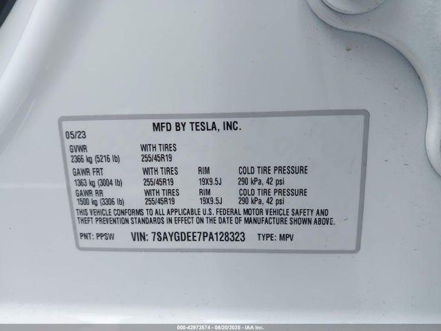 2023 TESLA MODEL Y 7SAYGDEE7PA128323 Photo 8