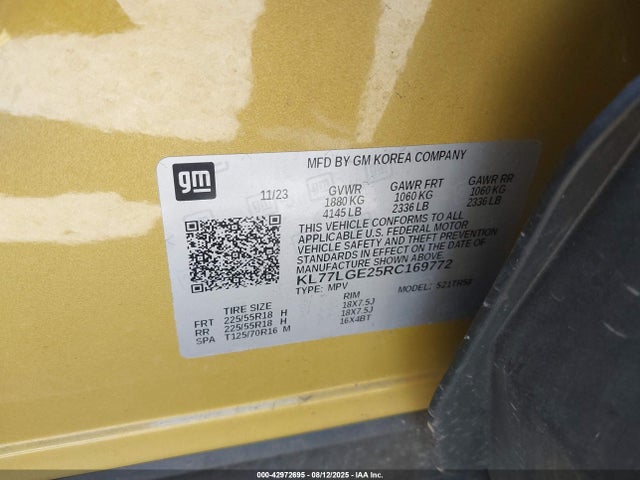 Chevrolet lih 2024 KL77LGE25RC169772 Image 9