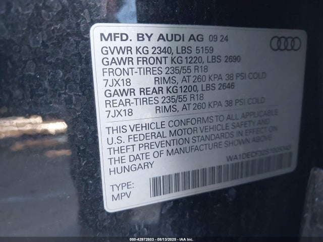2025 AUDI Q3 WA1DECF32S1005343 Photo 8