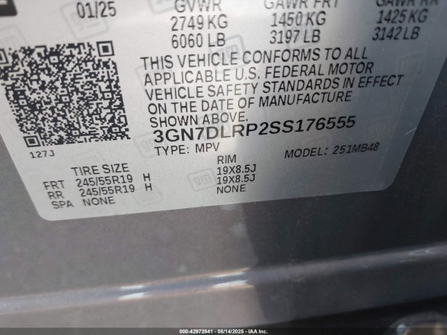 Chevrolet x0b+ec3 2025 3GN7DLRP2SS176555 Image 9