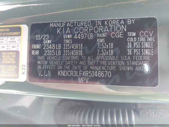 2024 KIA NIRO PLUG-IN HYBRID KNDCR3LFXR5146670 Photo 8