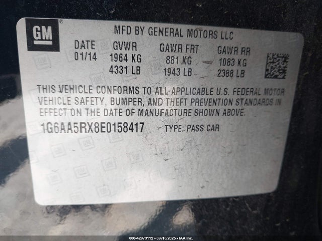 2014 CADILLAC ATS 1G6AA5RX8E0158417 Photo 8