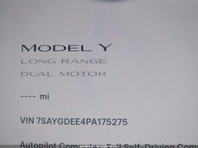 2023 TESLA MODEL Y 7SAYGDEE4PA175275 Photo 6