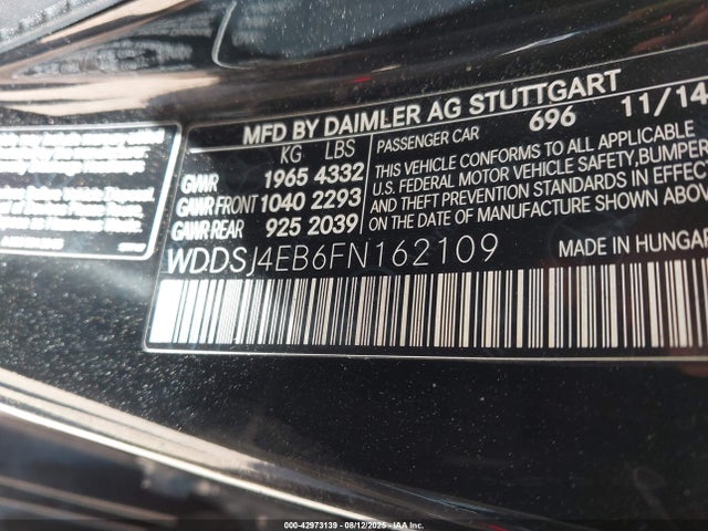 WDDSJ4EB6FN162109 Mercedes-Benz CLA-Class