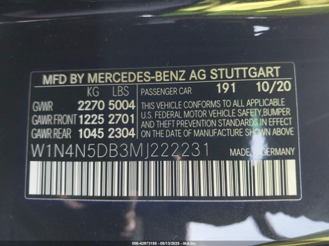 2021 MERCEDES-BENZ AMG GLA 45 W1N4N5DB3MJ222231 Photo 8