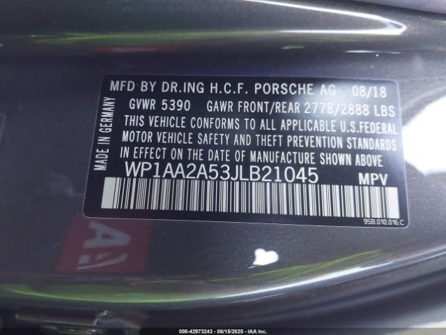 2018 PORSCHE MACAN WP1AA2A53JLB21045 Photo 8