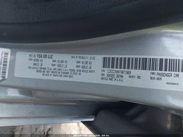 Chrysler 2015 2015 1C3CCCAB4FN671869 Image 9
