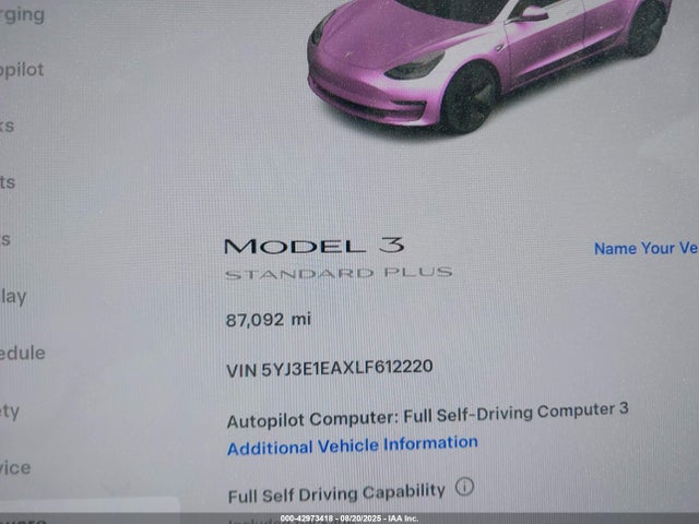 2020 TESLA MODEL 3 5YJ3E1EAXLF612220 Photo 6