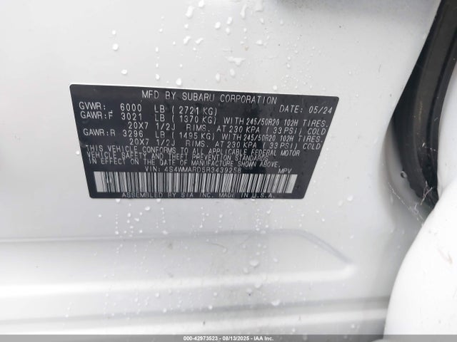 4S4WMARD5R3439258 Subaru Ascent