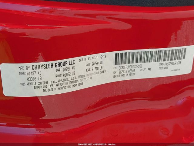 2013 FIAT 500C 3C3CFFJH3DT727956 Photo 8