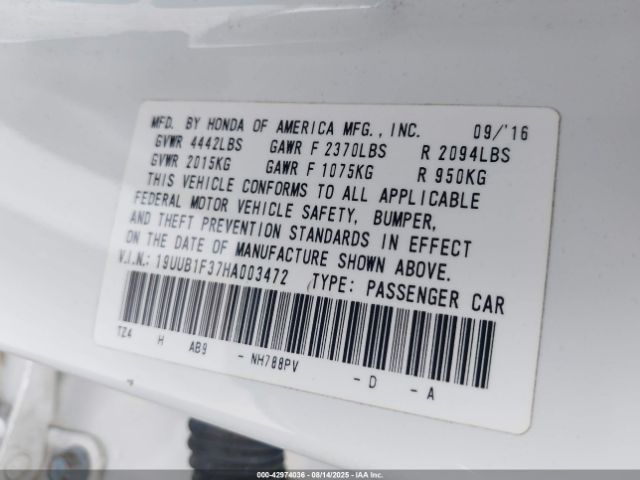 2017 ACURA TLX 19UUB1F37HA003472 Photo 8