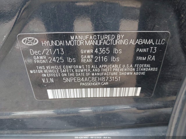Hyundai gamma 2014 5NPEB4AC8EH873151 Image 9