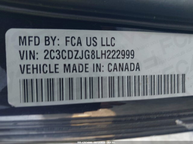 2C3CDZJG8LH222999 Dodge Challenger