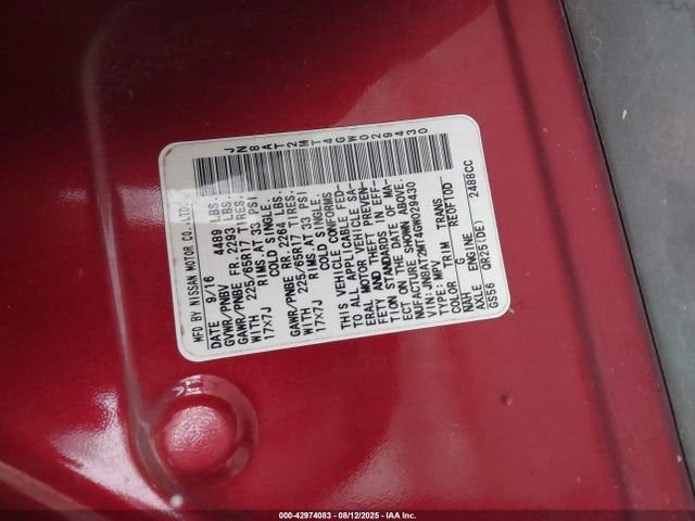 Продаж на аукціоні авто 2016 Nissan Rogue S, vin: JN8AT2MT4GW029430, номер лоту: 42974083