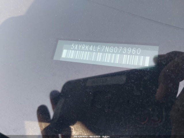 5XYRK4LF7NG073960 KIA t-gdi theta-iii