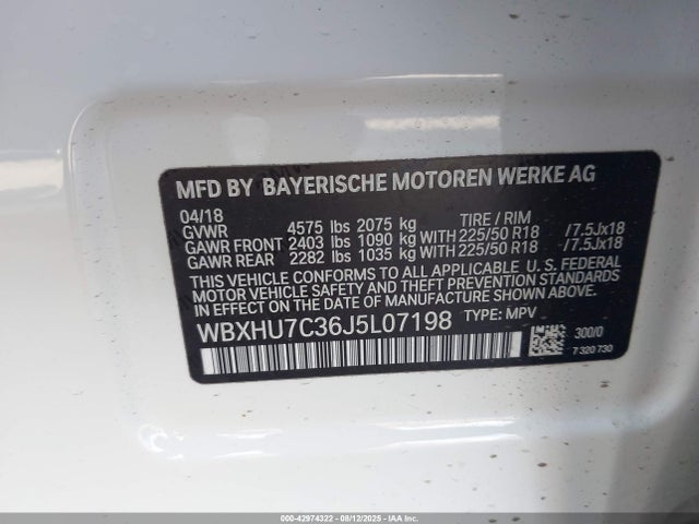 WBXHU7C36J5L07198 BMW X1