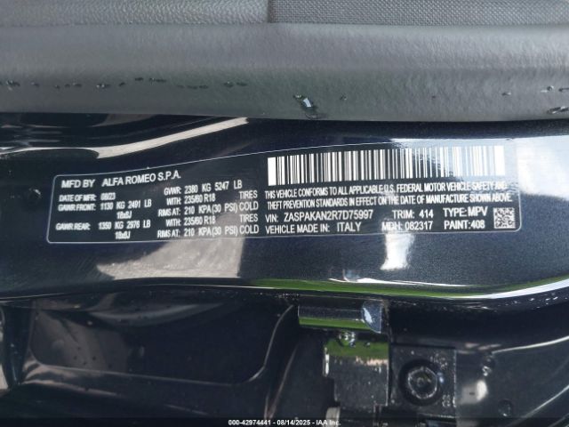 2024 ALFA ROMEO STELVIO ZASPAKAN2R7D75997 Photo 8