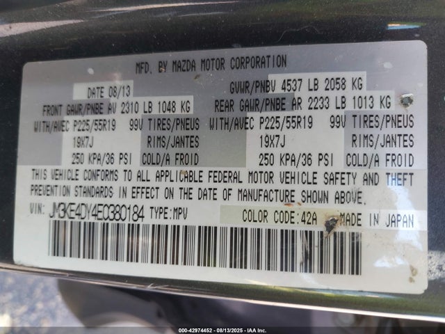 Mazda py 2014 JM3KE4DY4E0380184 Image 9