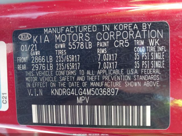 2021 KIA SORENTO HYBRID KNDRG4LG4M5036897 Photo 8