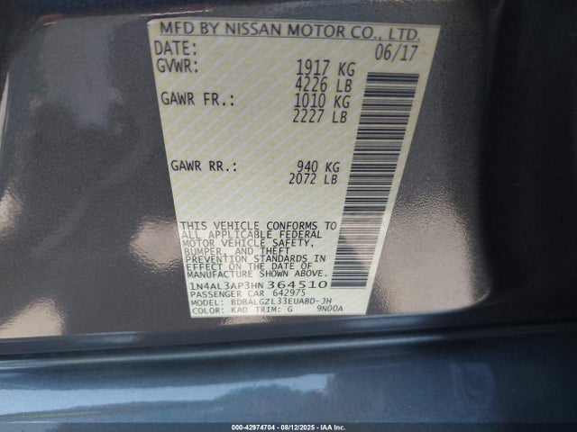 Nissan Altima 2017 1N4AL3AP3HN364510 Image 22