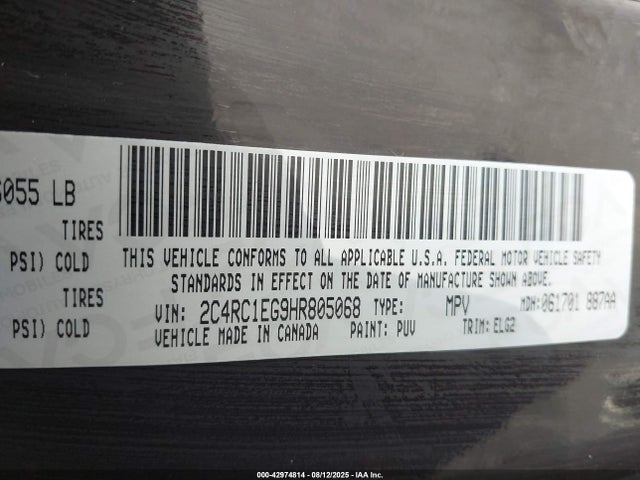 Chrysler Pacifica 2017 2C4RC1EG9HR805068 Image 9